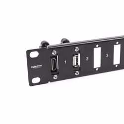 DeLOCK Pannello 19″ per adattatore con connessione a vite a 16 porte nero