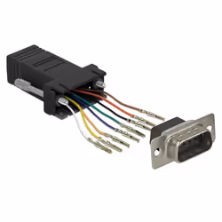 DeLOCK 66166, Sub-D, Rj-45, Nero, Acciaio inox