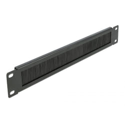 DeLOCK Spazzola a strip per la gestione dei cavi da 19″ 1U nero