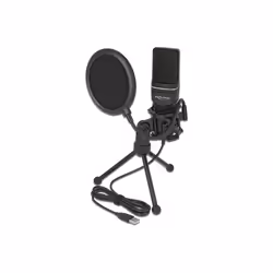 DeLOCK Set di microfoni a condensatore USB professionale per podcasting, giochi e voci, Microfono per PC, -47 dB, 20 - 20000  ...