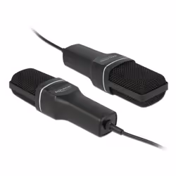 DeLOCK Set di microfoni a condensatore USB professionale per podcasting, giochi e voci