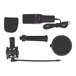 DeLOCK Set di microfoni a condensatore USB professionale per podcasting, giochi e voci