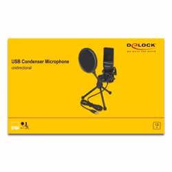 DeLOCK Set di microfoni a condensatore USB professionale per podcasting, giochi e voci - Vista aggiuntiva 5