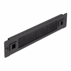 DeLOCK Gestione cavi con Spazzola a strip da 10″ senza attrezzi 1U nero, Pannello spazzolato, Nero, Metallo, Nylon, 1U, Cina, ...
