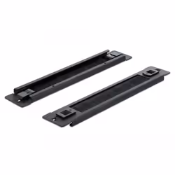 DeLOCK Gestione cavi con Spazzola a strip da 10″ senza attrezzi 1U nero