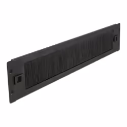 DeLOCK Gestione cavi con Spazzola a strip da 19″ senza attrezzi 2U nero, Pannello spazzolato, Nero, Metallo, Nylon, 2U, Cina, ...