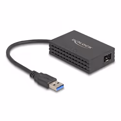 DeLOCK Adattatore USB Tipo-A da 1 x SFP Gigabit LAN, Cablato, USB, Fibra, 1000 Mbit/s, Nero