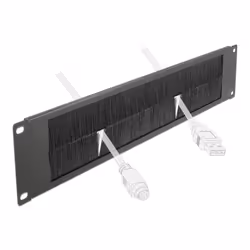 DeLOCK Spazzola a strip per la gestione dei cavi da 19″ 2U nero - Vista aggiuntiva 3