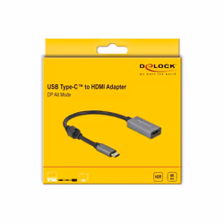 DeLOCK USB Type-C attivo per HDMI Adattatore (DP Alt Mode) 4K 60 Hz (HDR)