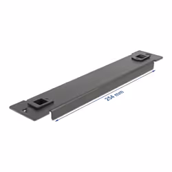 DeLOCK Strumento di copertura cieca del gabinetto di rete 1U da 10″ libero nero