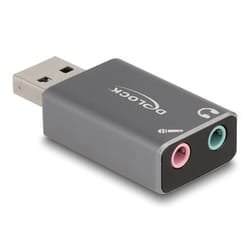 DeLOCK 66633 adattatore per inversione del genere dei cavi USB 2.0 Type-A 3.5 mm 3 pin, Grigio