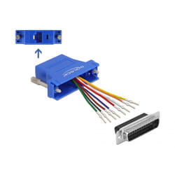 DeLOCK Kit di montaggio blu per adattatore D-Sub 25 pin maschio per RJ45 femmina