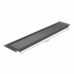 DeLOCK Pannello per armadio di rete da 19″ con fessure di ventilazione verticale 2U nero