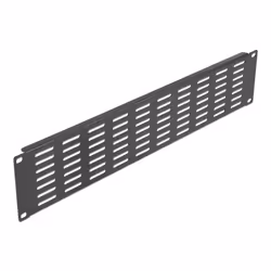 DeLOCK Pannello per armadio di rete da 19″ con fessure di ventilazione orizzontali 2U nero, Pannello vuoto ventilato, Nero, M ...