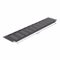 DeLOCK Pannello per armadio di rete da 19″ con fessure di ventilazione orizzontali 2U nero