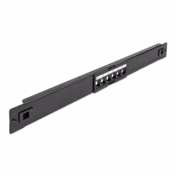 DeLOCK Pannello patch Keystone da 19″ a 6 porte senza utensili, Nero, Metallo, 1U, 482 mm, 44 mm, 12 mm