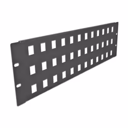 DeLOCK Pannello patch da 19″ Keystone 48 porta 3U nero, Pannello chiave di volta, Nero, Metallo, 3U, Cina, 48,3 cm (19")