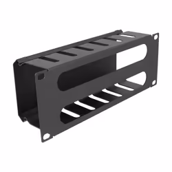 DeLOCK Pannello di gestione dei cavi da 10″ con 2 apertura 1U nero