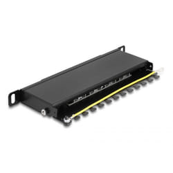 DeLOCK Patch Panel da 10″ a 8 porte Cat.6A 0,5U nero