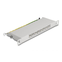 DeLOCK Patch Panel da 10″ a 8 porte Cat.6A 0,5U grigio