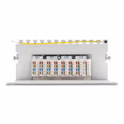 DeLOCK Patch Panel da 10″ a 8 porte Cat.6A 0,5U grigio