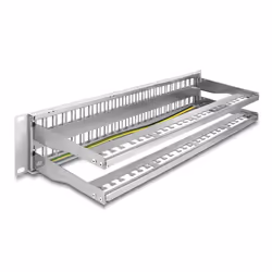 DeLOCK Pannello Patch da 19″ Keystone a 48 porte con scarico della trazione 2U grigio