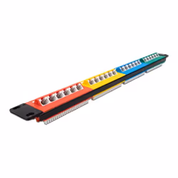 DeLOCK Patch Panel da 19″ a 24 porte Cat.5e 1U colorato