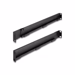 DeLOCK Staffa di montaggio da 19″ lunghezza regolabile 368 - 600 mm per armadio di rete 1U 2 pezzi, Staffa di supporto, Nero, ...