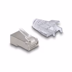 DeLOCK Spina modulare RJ45 con apertura frontale (connessione facile) Cat.6 e protezione antipiega 50 pezzi set 75
