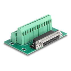 DeLOCK D-Sub 25 pin femmina a morsettiera per guida DIN