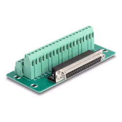 DeLOCK D-Sub 37 pin femmina a morsettiera per guida DIN, 51 mm, 116 mm, 30 mm