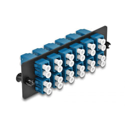 DeLOCK Pannello adattatore in fibra ottica LC Duplex UPC 12 porte blu