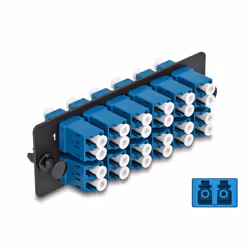 DeLOCK Pannello adattatore in fibra ottica LC Duplex UPC 12 porte blu