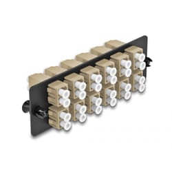 DeLOCK Pannello adattatore in fibra ottica LC Duplex OM1 / OM2 12 porte beige