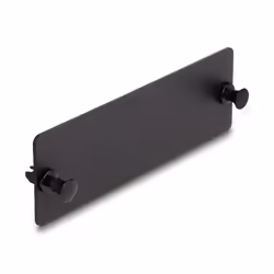 DeLOCK Pannello cieco in fibra ottica nero, Nero, Metallo, 109 mm, 20 mm, 35 mm, Sacchetto di politene