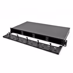 DeLOCK Pannello di gestione per fibra ottica da 19″ 1U nero