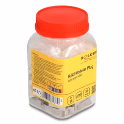 DeLOCK 67177, RJ45, Argento, Trasparente, Maschio, Policarbonato (PC), Cat6a, 11,6 mm