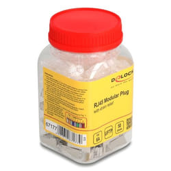 DeLOCK 67177 cavo di collegamento RJ45 Argento, Trasparente