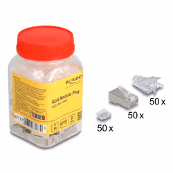 DeLOCK 67177 cavo di collegamento RJ45 Argento, Trasparente