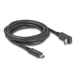 DeLOCK Cavo USB 5 Gbps da USB Type-C maschio a USB Type-C maschio con angolazione alto / basso da 2 m 4K PD 60 W con E-Marcatore