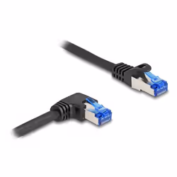 DeLOCK Cavo di rete RJ45 Cat.6A S/FTP dritto / angolato a destra 0,5 m nero - Vista aggiuntiva 2