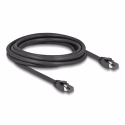 DeLOCK Cavo di rete RJ45 Cat.8.1 S/FTP da 3 m a 40 Gbps nero, 3 m, Cat8.1, S/FTP (S-STP), RJ-45, RJ-45, Nero