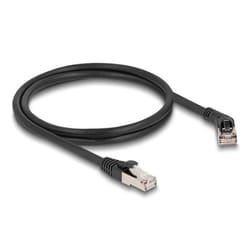 DeLOCK Cavo di rete RJ45 Cat.6A S/FTP maschio da 45° angolato a destra per maschio diritto 1 m nero