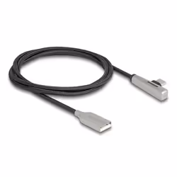 DeLOCK Câble USB 2.0 Type-A mâle à USB Type-C mâle angulée avec LED et chargement rapide, 60 W, 1 m, 1 m, USB A, USB C, USB 2 ...