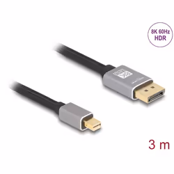 DeLOCK 81093 cavo DisplayPort 3 m Mini DisplayPort Grigio - Vista aggiuntiva 2