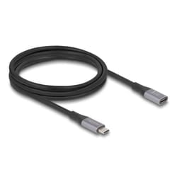 DeLOCK 81202 cavo USB USB4 Gen 2x2 2 m USB C Nero, Grigio