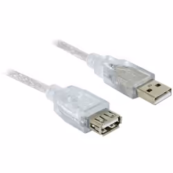 DeLOCK 82239, 1,8 m, USB A, USB A, USB 2.0, Maschio/Femmina, Bianco