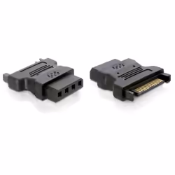 DeLOCK Adapter Power - IDE drive > 4 Pin, SATA 15 p, IDE 4p, Nero