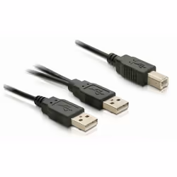 DeLOCK USB-B/USB-A Cable cavo USB 1 m USB B USB A Nero