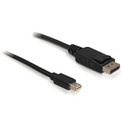 DeLOCK mini DP/DP 1.2 2 m Mini DisplayPort DisplayPort Nero